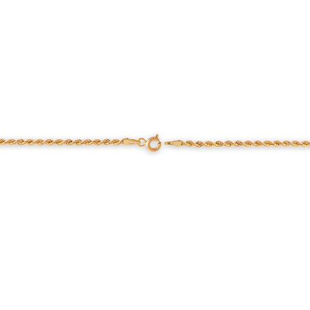 Collier or maille corde légère - Colliers | Créolissime