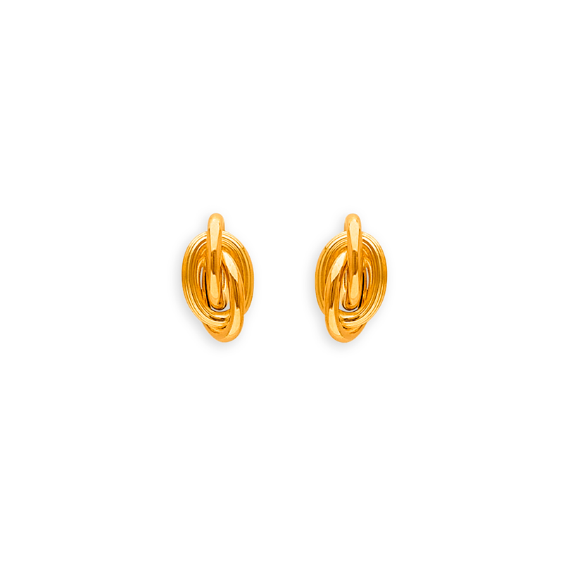 Boucles d'oreilles Or 750 Nœud antillais 8mm - Boucles d'oreilles | Créolissime