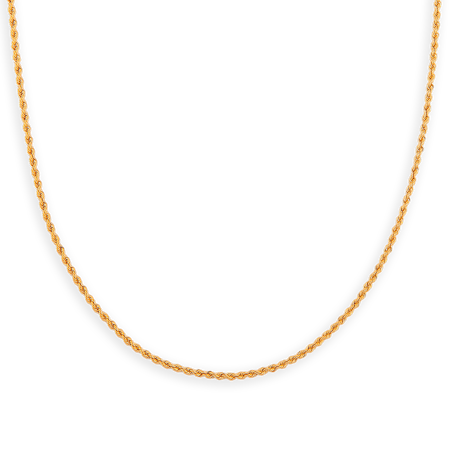 Collier chaîne or maille corde légère -  | Créolissime