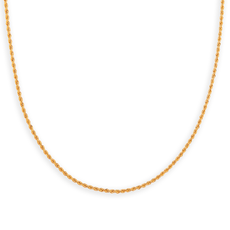 Collier chaîne or maille corde légère - Colliers | Créolissime