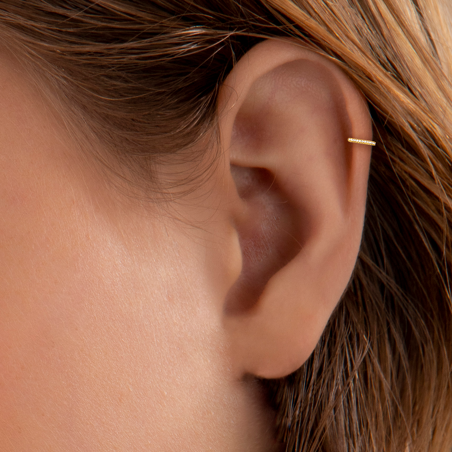 Bague D'oreille Plaqué Or Zirconium - Boucles d'oreilles | Créolissime