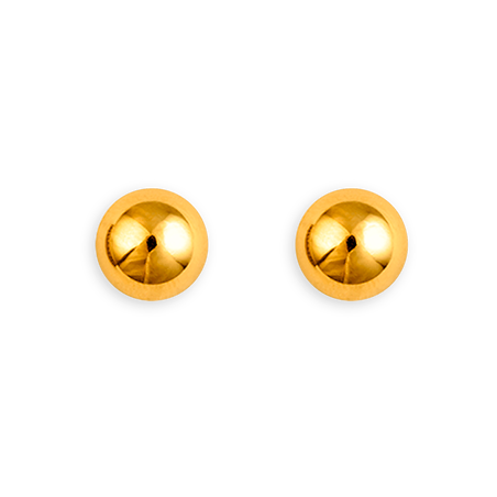 Boucles d'oreilles Bouton Plaqué or 10 mm -  | Créolissime