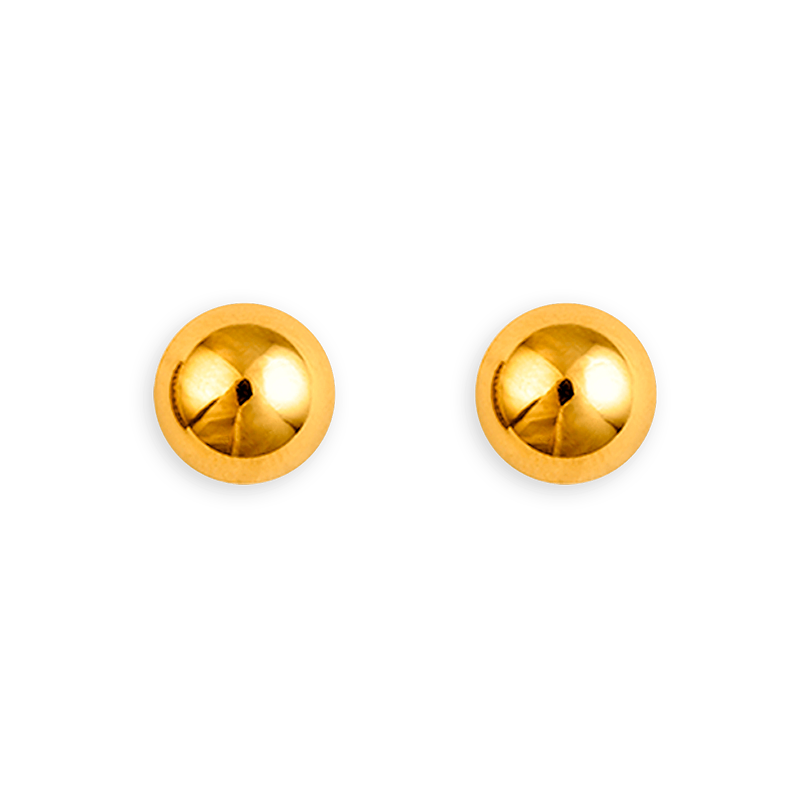 Boucles d'oreilles Bouton Plaqué or 10 mm - Boucles d'oreilles | Créolissime