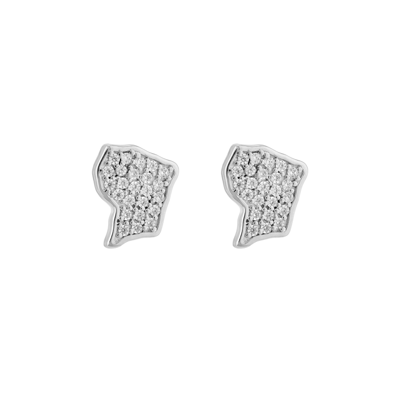 Boucles D'oreilles Guyane Argent925 Zirconium 8 - Boucles d'oreilles | Créolissime