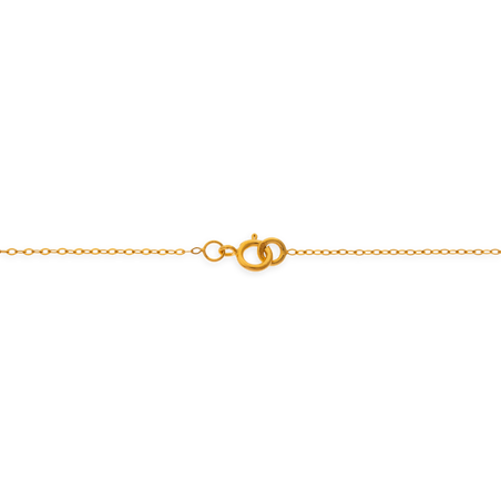 Collier chaîne plaqué or motif rose - Colliers | Créolissime
