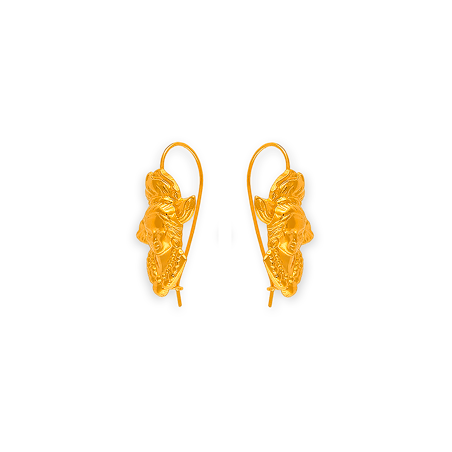 Boucles D'oreilles Plaqué Or Madras 20*35mm - Boucles d'oreilles | Créolissime