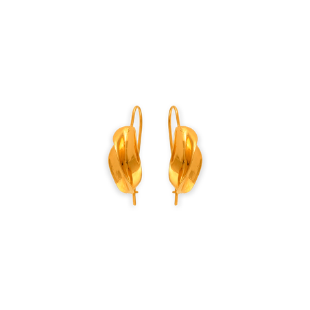 Boucles D'oreilles Plaqué Or Pendant 30mm Aut Total Carambole 11*24mm - Boucles d'oreilles | Créolissime