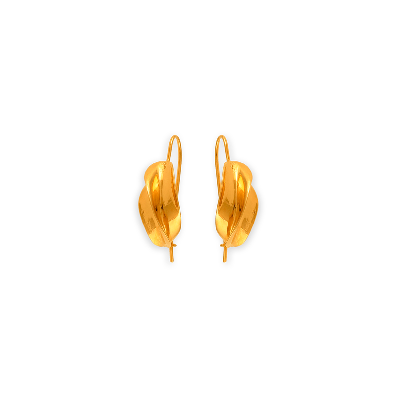 Boucles D'oreilles Plaqué Or Pendant 30mm Aut Total Carambole 11*24mm - Boucles d'oreilles | Créolissime