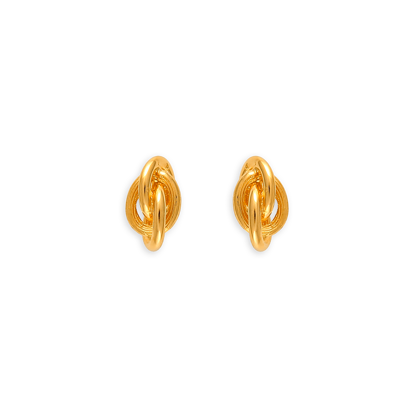 Boucles d'oreilles Plaqué or Nœud antillais 6mm - Boucles d'oreilles | Créolissime