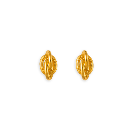 Boucles d'oreilles Plaqué or Nœud antillais 4.5mm -  | Créolissime
