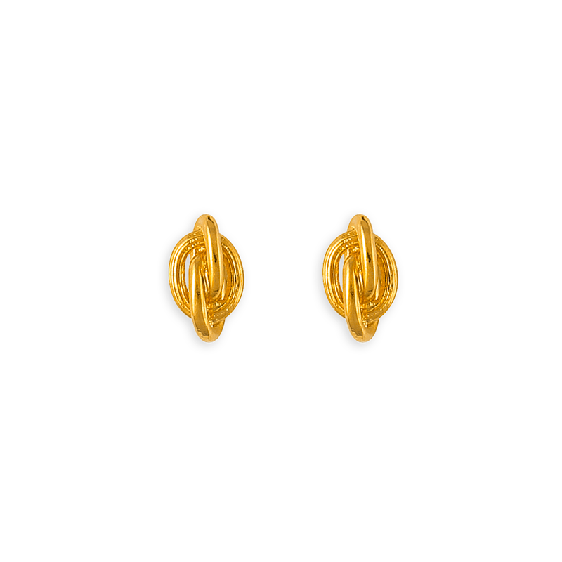 Boucles d'oreilles Plaqué or Nœud antillais 4.5mm - Boucles d'oreilles | Créolissime