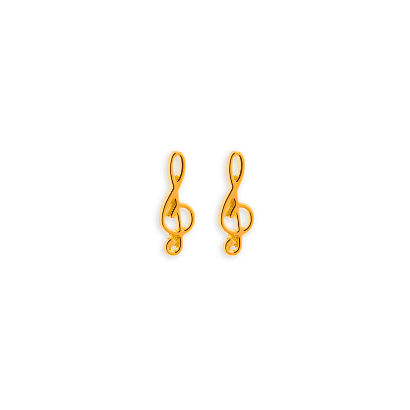 Boucles D'oreilles Clé de Sol 2.5mm*8mm Or750 - Boucles d'oreilles | Créolissime