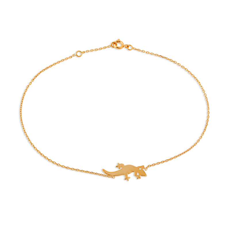 Chaîne Cheville Plaqué Or Gecko  - Bracelets | Créolissime