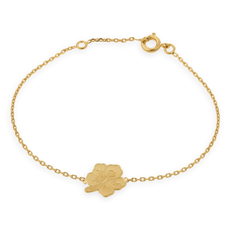 Bracelet Plaqué Or Chaîne Hibiscus - Bracelets | Créolissime
