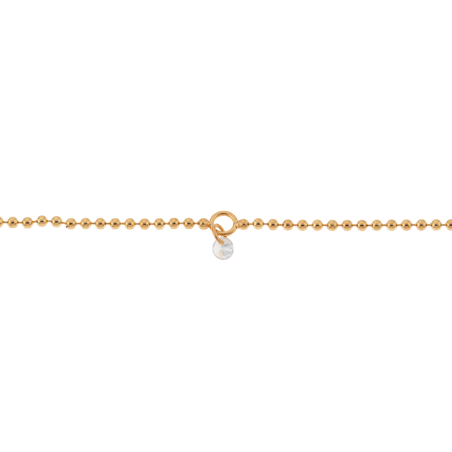 Bracelet Plaqué Or Noeud Forçat Antillais Et Cristal Grenat  - Bracelets | Créolissime