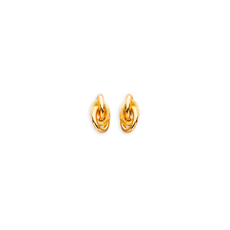Boucles d'oreilles Or 750 Nœud antillais - Boucles d'oreilles | Créolissime