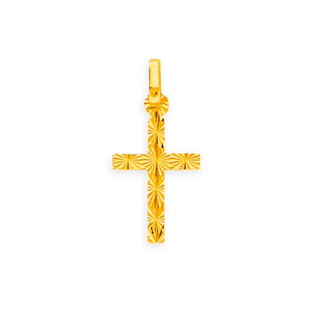 Croix Or750 Diamantée avec bélière - Pendentifs | Créolissime