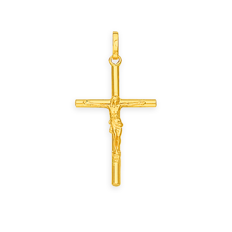 Croix Or750 avec bélière - Pendentifs | Créolissime
