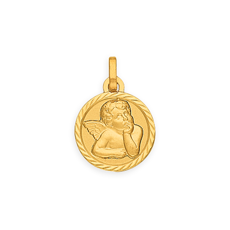 Médaille Or750 Strié Ange avec bélière - Pendentifs | Créolissime