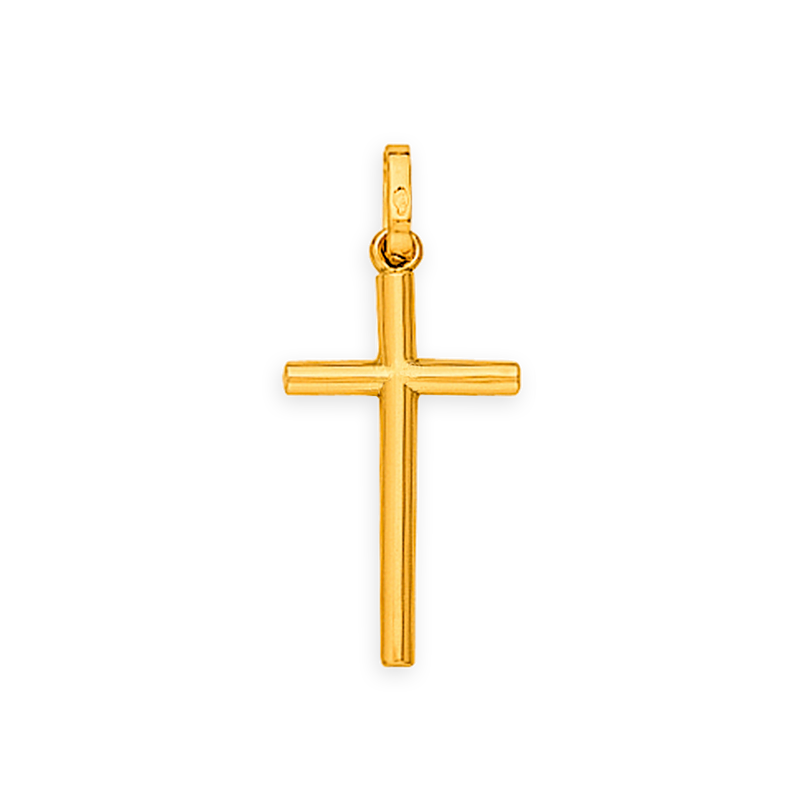 Croix Or750 avec bélière - Pendentifs | Créolissime