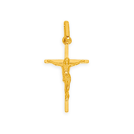 Croix Christ Or750 avec bélière - Pendentifs | Créolissime