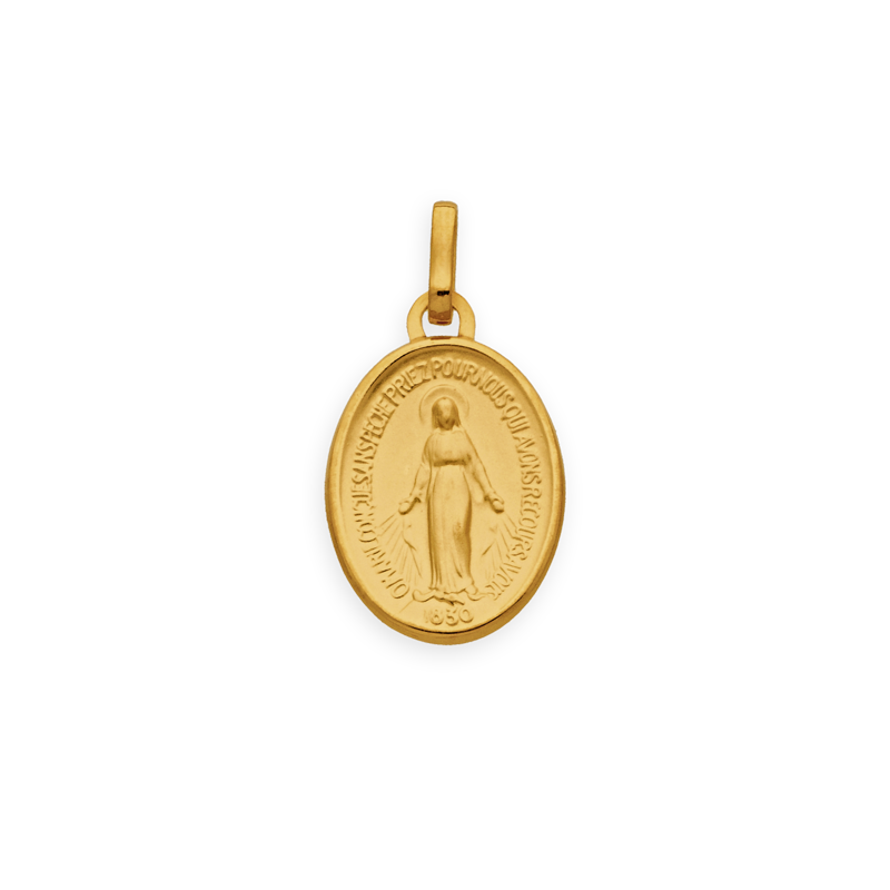 Médaille Or750 Vierge Miraculeuse avec bélière - Pendentifs | Créolissime