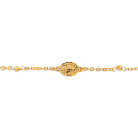 Bracelet Chapelet Or375 Médaille Miraculeuse  - Bracelets | Créolissime
