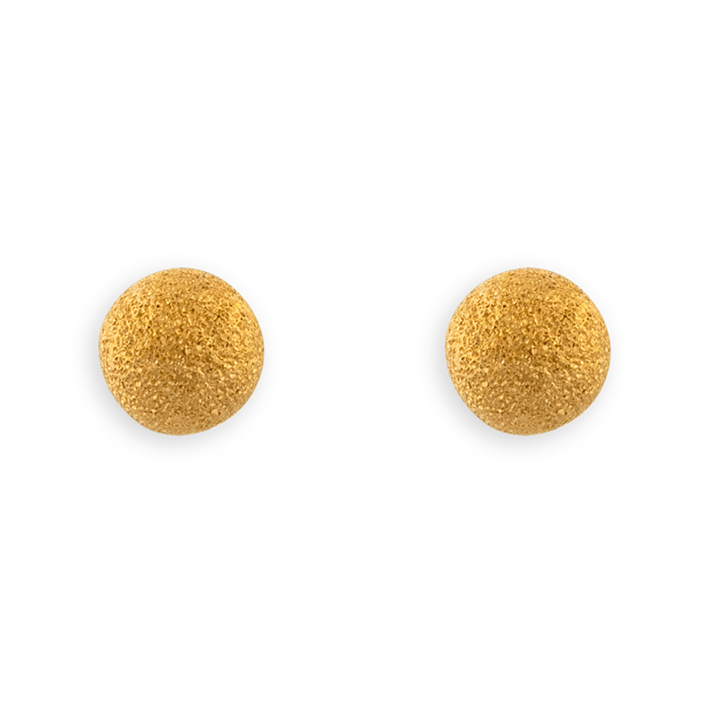 Puces grain d'or Sablé OR 375 5mm - Boucles d'oreilles | Créolissime