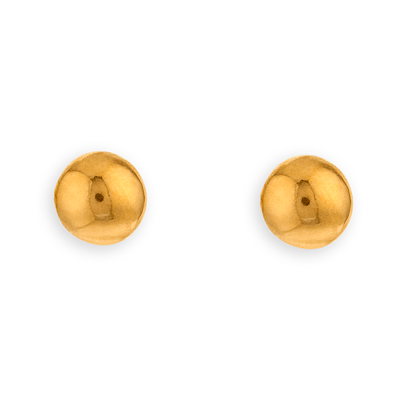 Boucles d'oreilles  OR750 grain d'Or 5mm - Boucles d'oreilles | Créolissime