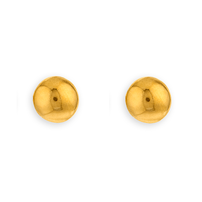 Boucles d'oreilles  OR750 grain d'Or 6mm - Boucles d'oreilles | Créolissime