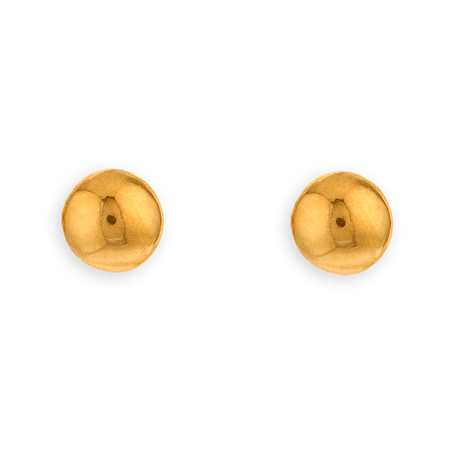 Boucles d'oreilles  OR750 grain d'Or 7mm - Boucles d'oreilles | Créolissime