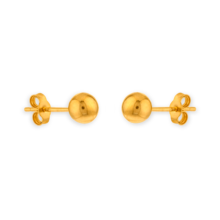 Boucles d'oreilles  OR750 grain d'Or 7mm - Boucles d'oreilles | Créolissime