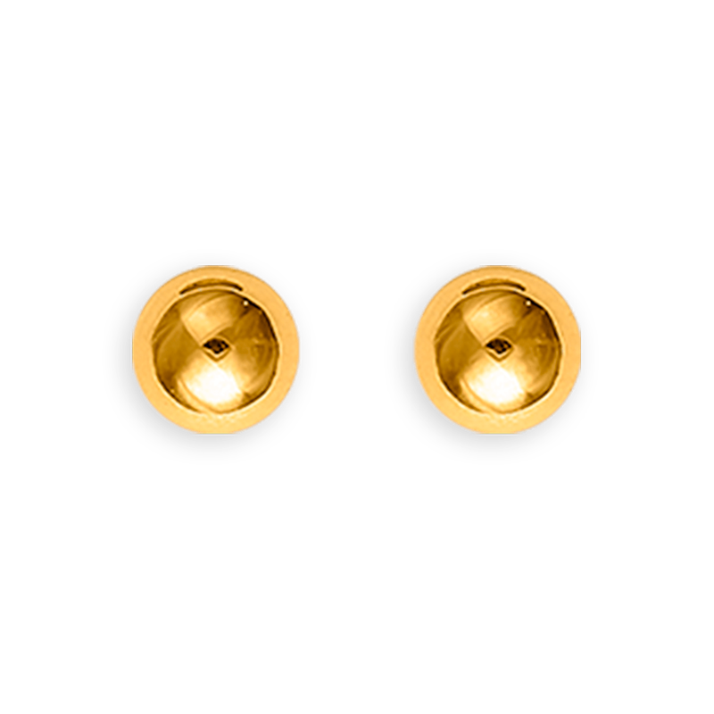 Puces grain d'or OR 375 4mm - Boucles d'oreilles | Créolissime