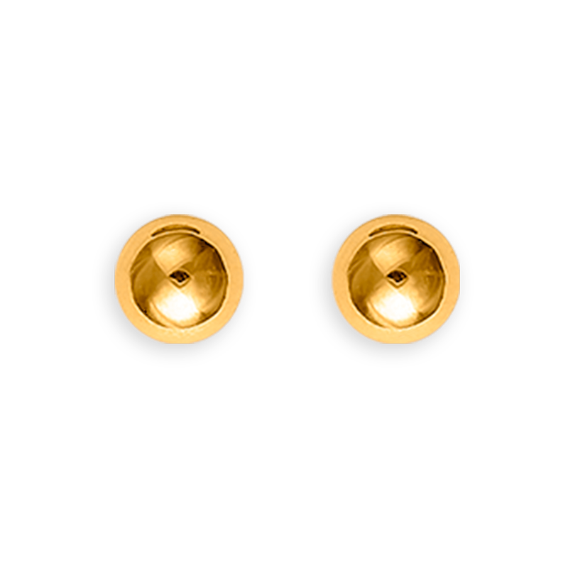Puces grain d'or OR 375 6mm - Boucles d'oreilles | Créolissime