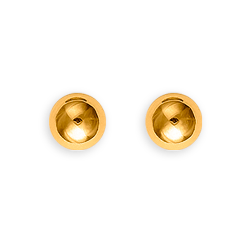 Puces grain d'or OR 375 7mm - Boucles d'oreilles | Créolissime