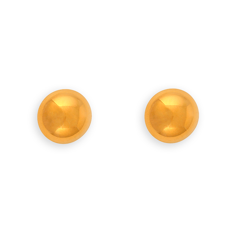 Boucles d'oreilles Bouton OR 375 17 mm - Boucles d'oreilles | Créolissime