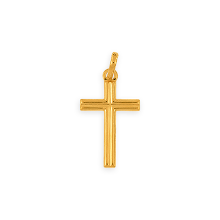 Croix Or375 avec bélière - Pendentifs | Créolissime