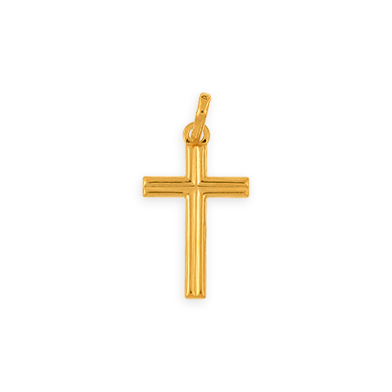 Croix Or375 avec bélière - Pendentifs | Créolissime