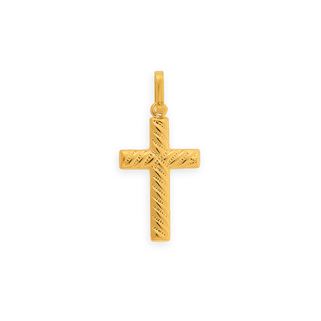 Croix Or375 Diamantée avec bélière -  | Créolissime