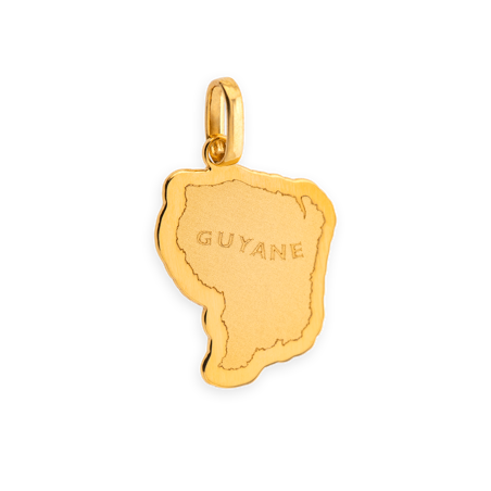 Pendentif Carte Guyane avec bélière Or750 -  | Créolissime