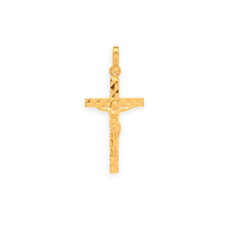 Croix Christ Or375 avec bélière - Pendentifs | Créolissime