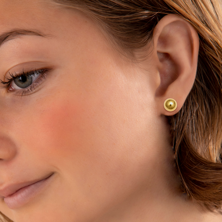 Boucles d'oreilles Bouton OR 375 8 mm - Boucles d'oreilles | Créolissime