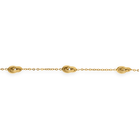 Bracelet Or375 Maille Forçat Nœud Forçat Antillais - Bracelets | Créolissime