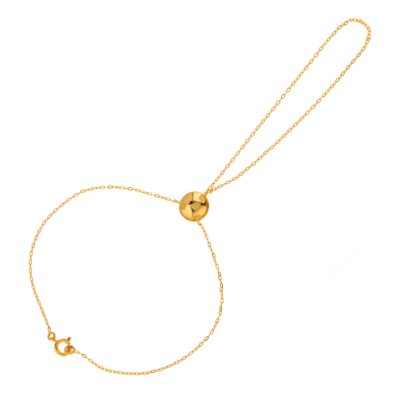 Chaîne De Main Batée 19cm Or750 - Bracelets | Créolissime