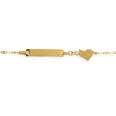 Bracelet Identité Rectangulaire Carte Guyane Or750 - Bracelets | Créolissime