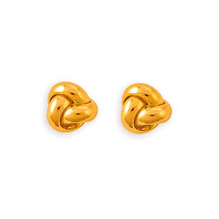 Boucles D'oreilles Or375 Bouton Nœud 9mm - Boucles d'oreilles | Créolissime