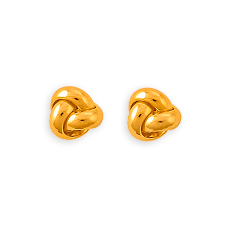 Boucles D'oreilles Or375 Bouton Nœud 9mm - Boucles d'oreilles | Créolissime