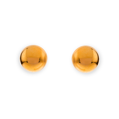 Boucles d'oreilles Bouton OR 750 10 mm - Boucles d'oreilles | Créolissime