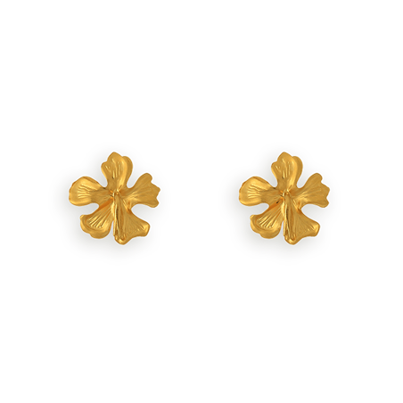 Boucles D'oreilles Or375 Hibiscus 14mm - Boucles d'oreilles | Créolissime