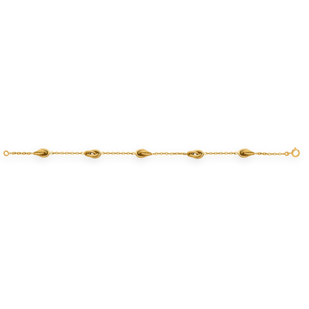 Bracelet Or375 Chaîne Nœud Forçat Antillais - Bracelets | Créolissime
